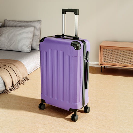 Purple 28 inch Hardside Travel Suitcase with Combination Lock