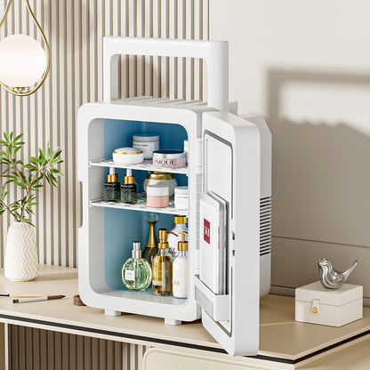 White 10L Mini Refrigerator for Home and Car Dual Use