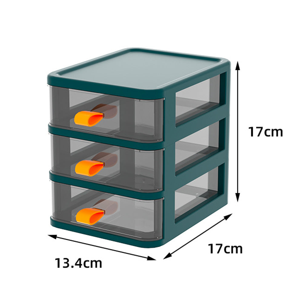 Drawer-Style Stationery Cosmetic Storage Box with Clear View