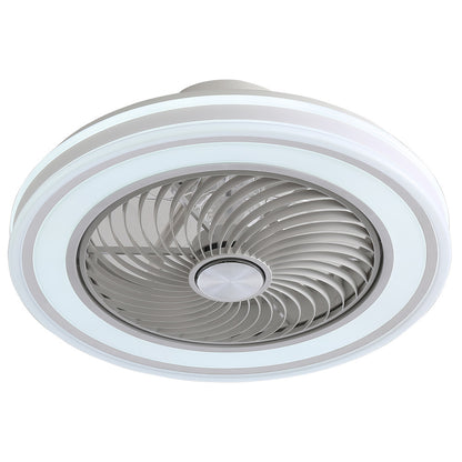 White Round 21 Inch Acrylic Ceiling Mount LED Fan Light