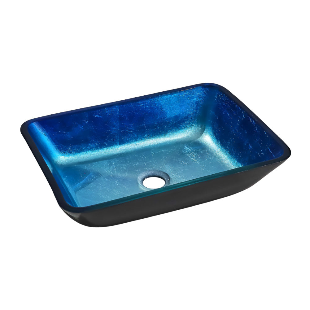 Rectangular Tempered Glass Countertop Basin 46 x 33cm