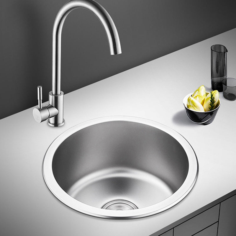 43CM Round Stainless Steel Single Kitchen Sink