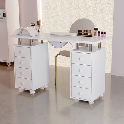 Rolling Manicure Station Nail Table with Dust Collector