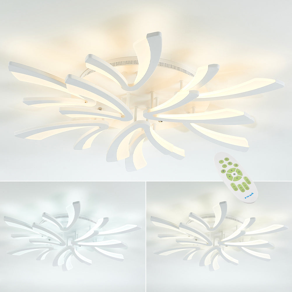 Modern V Shape LED Chandelier Ceiling Light  9 Head Dimmable