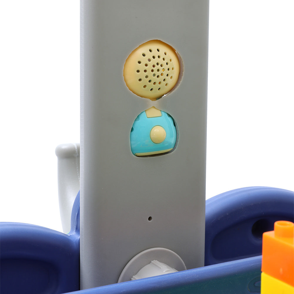 Blue Basketball Golf Ring Toss Activity Centre for Toddlers