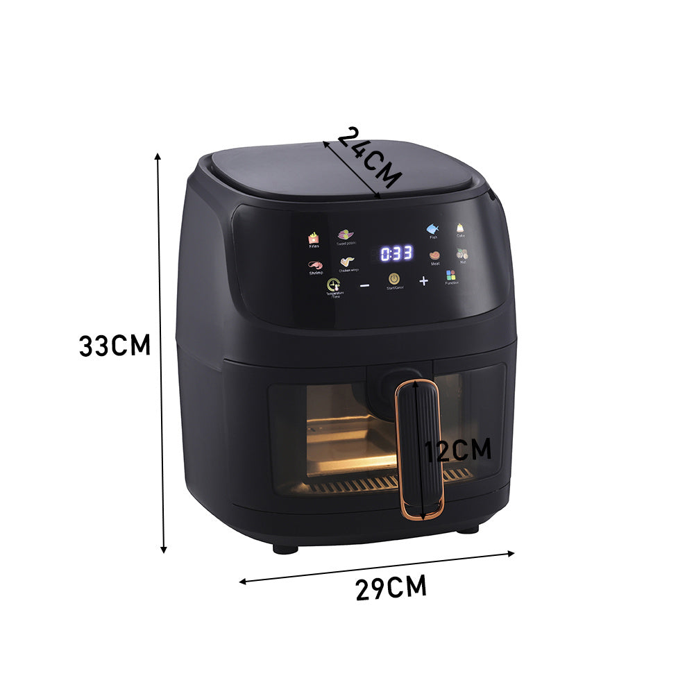 Digital 5L Air Fryer with Visible Window