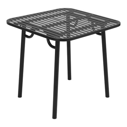 Black Square 80x80cm Outdoor Garden Metal Table