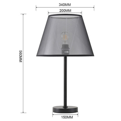 Black 34Dia Modern Bedside Lamp Table Lamp