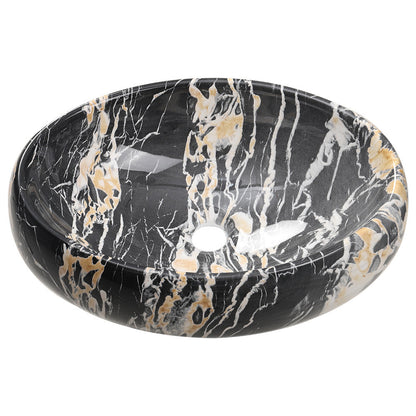 Bathroom Oval Countertop Basin Marble 48x34cm