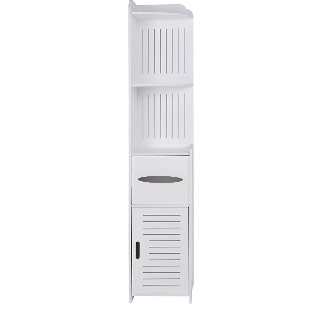 H120cm Freestanding Storage Cabinet White Corner Cupboard