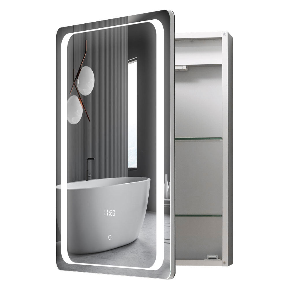 LED Illuminated Bathroom Mirror Cabinet 704mm x 504mm