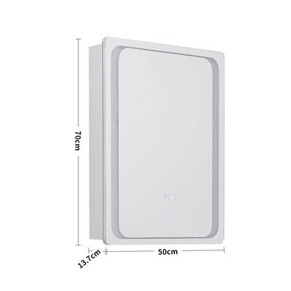 LED Illuminated Bathroom Mirror Cabinet 704mm x 504mm