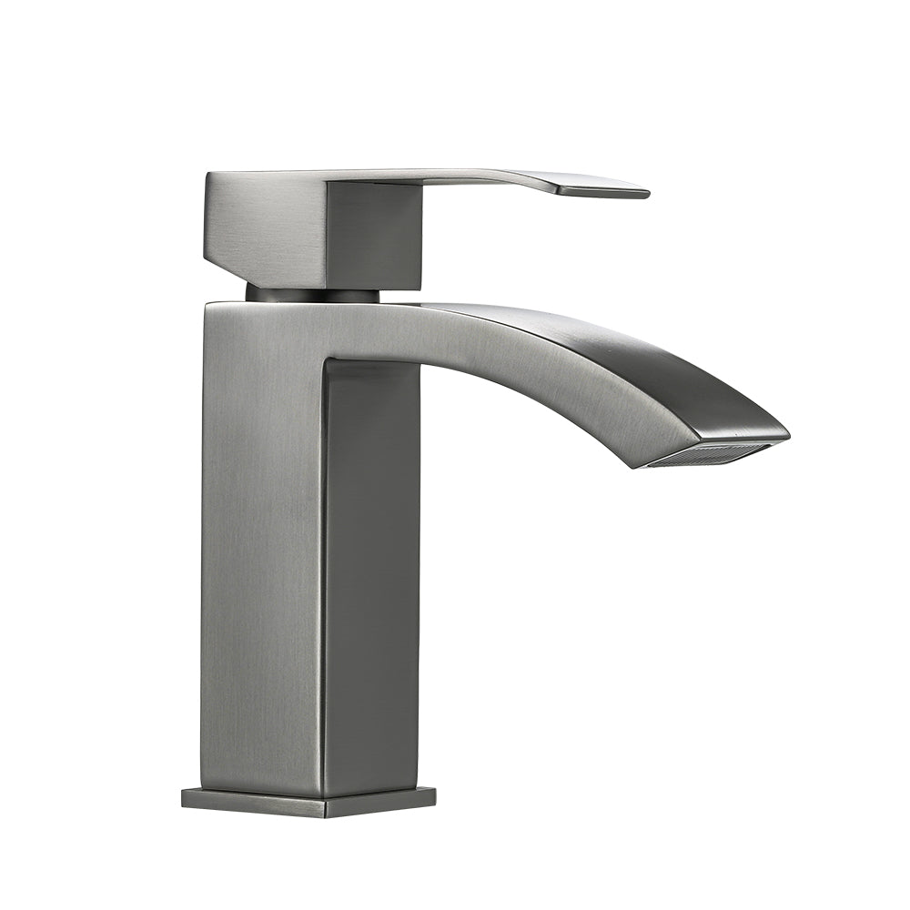 Metal Grey Square Mono Mixer Tap