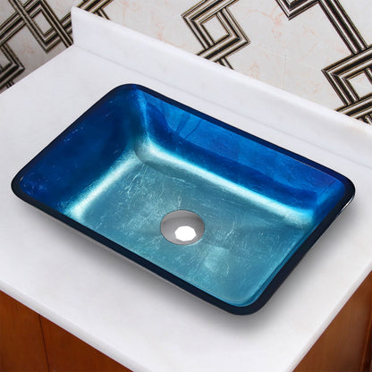 Rectangular Tempered Glass Countertop Basin 46 x 33cm