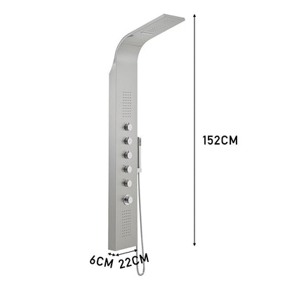 Thermostatic Shower Tower Panel with 4 Jets