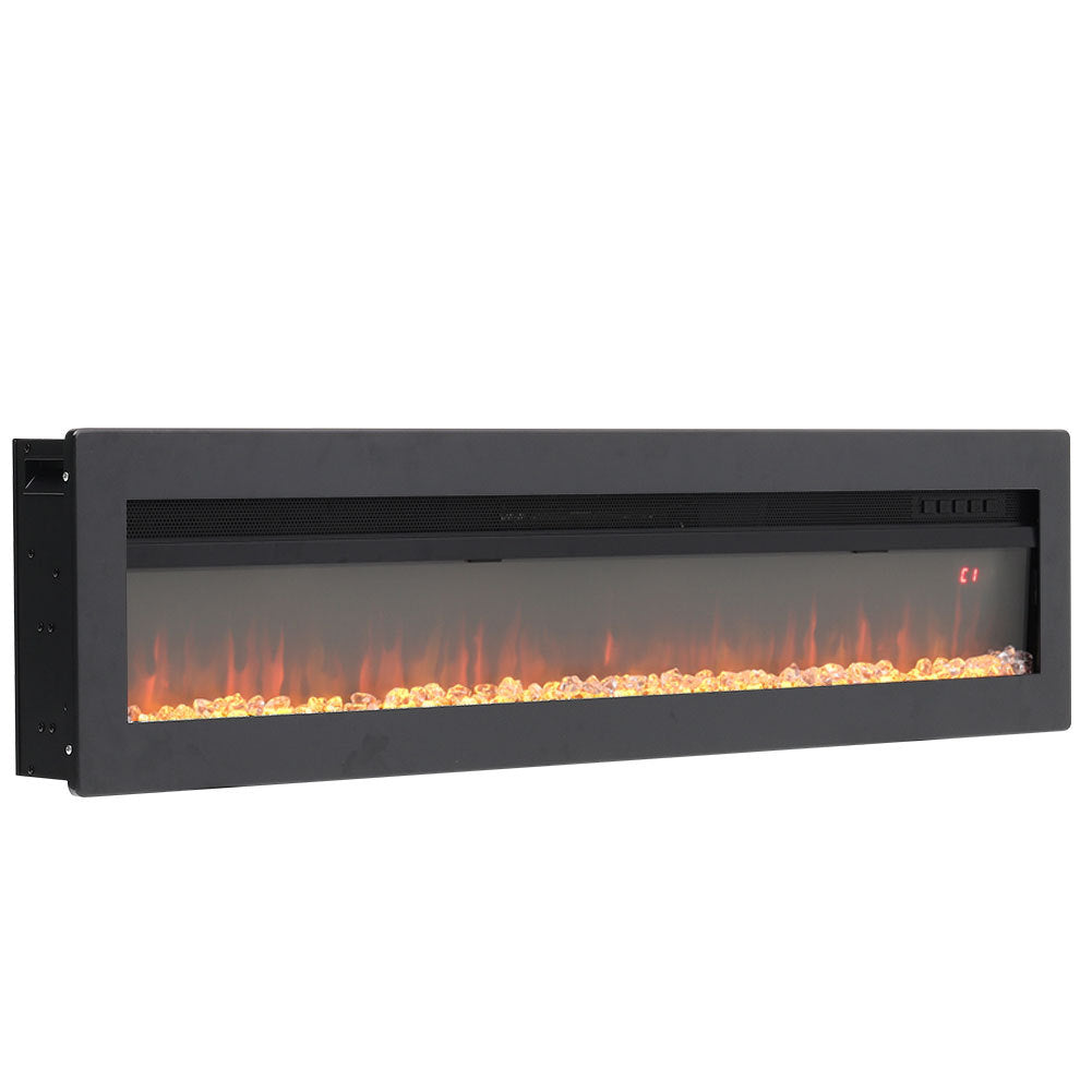 60 inch Electric Fireplace with Adjustable Flames Wall Mounted or Freestanding