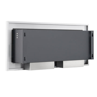 35 Inch Wall Mounted Stainless Steel Recessed Ethanol Fireplace