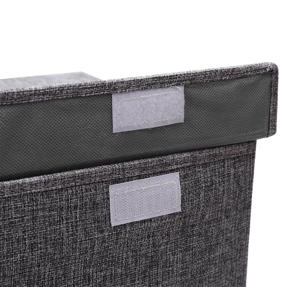 Collapsible Laundry Basket with Rope Handles Grey