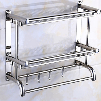 2-Tier Bathroom Shelf Stainless Steel Wall Mounted Organizer