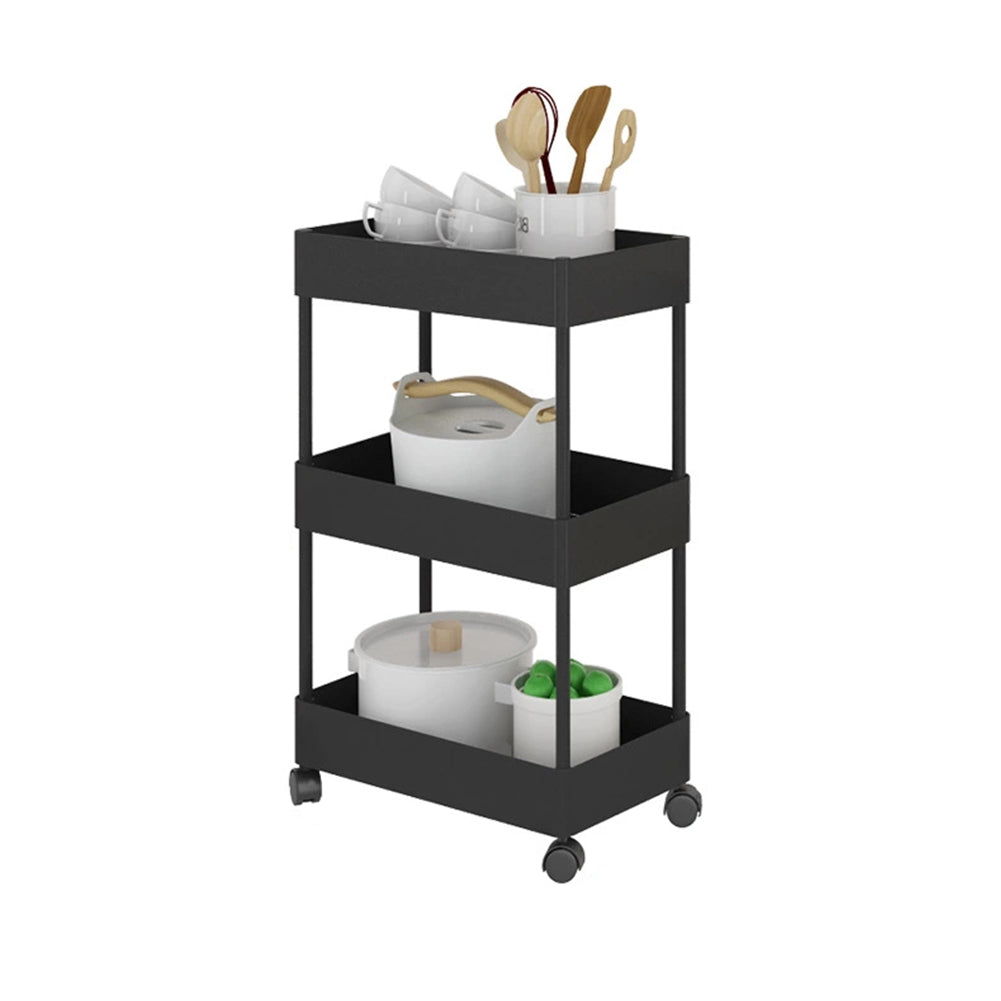 Tiered Bathroom Trolley Cart ABS Narrow Storage Shelf