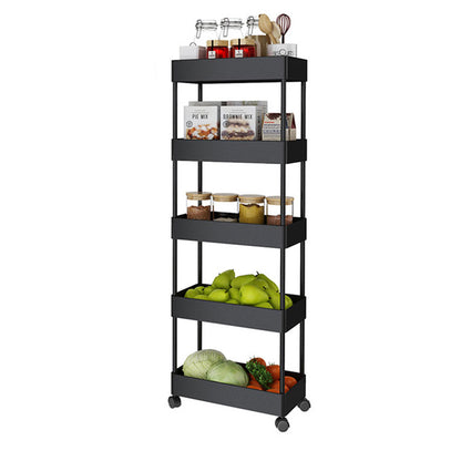 Tiered Bathroom Trolley Cart ABS Narrow Storage Shelf