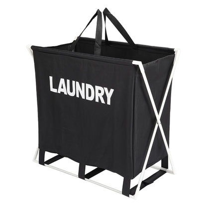 Large Folding Laundry Basket Portable X-Framed Clother Hamper