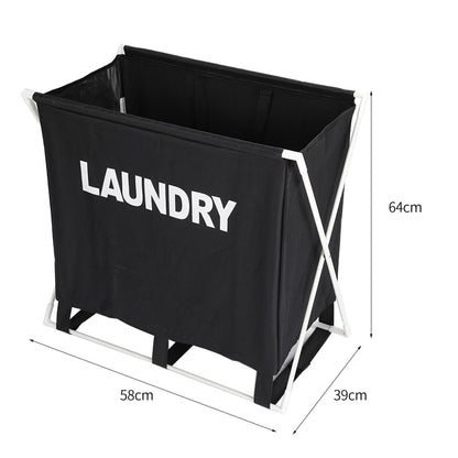 Large Folding Laundry Basket Portable X-Framed Clother Hamper