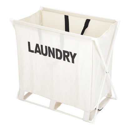 Large Folding Laundry Basket Portable X-Framed Clother Hamper